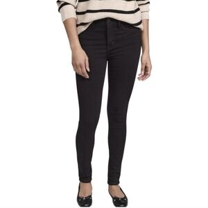 Madewell 9" inch high rise skinny black jeans denim